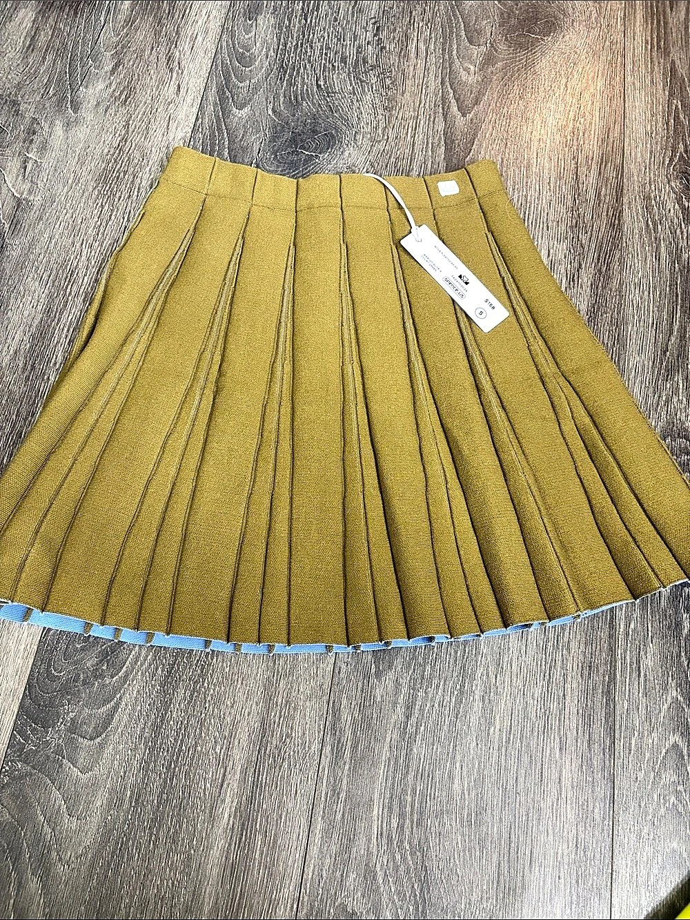 Spence Sport Knit Pleated Skirt, Green